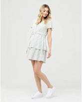 Lulu Layered Dress - Mint & White-YUM MUM TUM