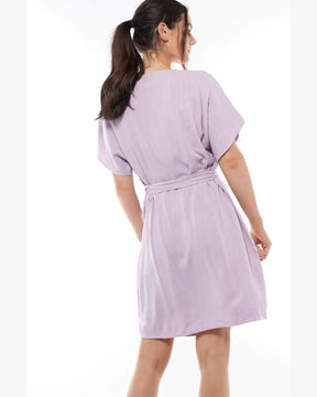 Wrap Around You Mini Dress - Lilac