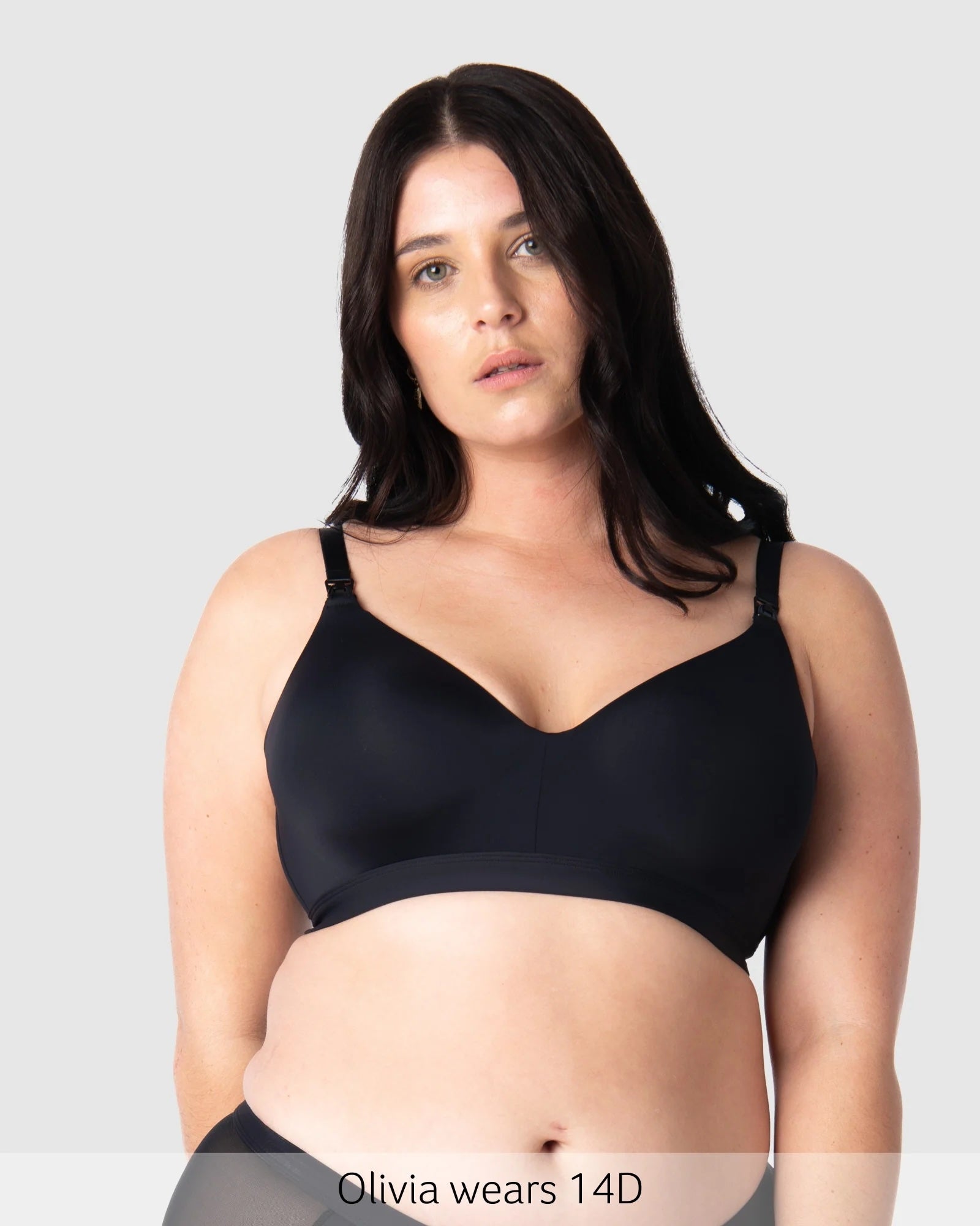 Infinite Black T-Shirt Nursing Bra - Wirefree