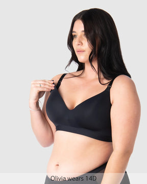 Infinite Black T-Shirt Nursing Bra - Wirefree