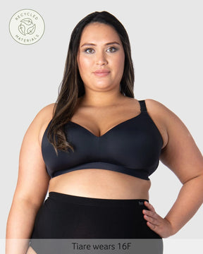 Infinite Black T-Shirt Nursing Bra - Wirefree