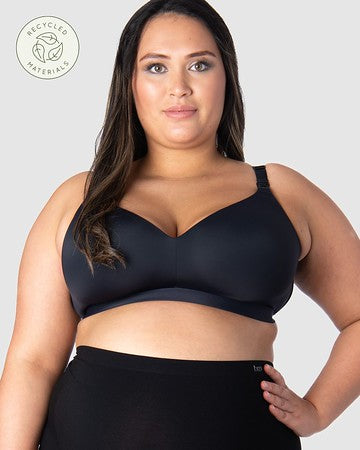 Infinite Black T-Shirt Nursing Bra - Wirefree