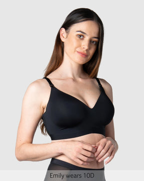 Infinite Black T-Shirt Nursing Bra - Wirefree