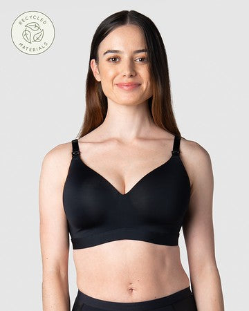 Infinite Black T-Shirt Nursing Bra - Wirefree