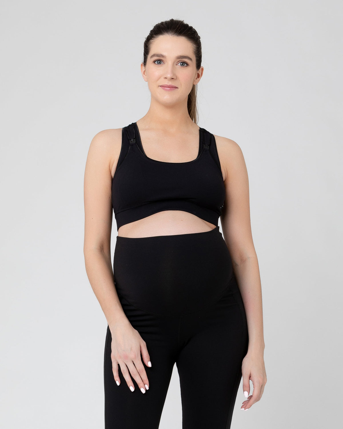 Yummie Women's Emmie Seamles's Maternity Wirefree T-Back Day Bra, Black,  S/M at  Women's Clothing store
