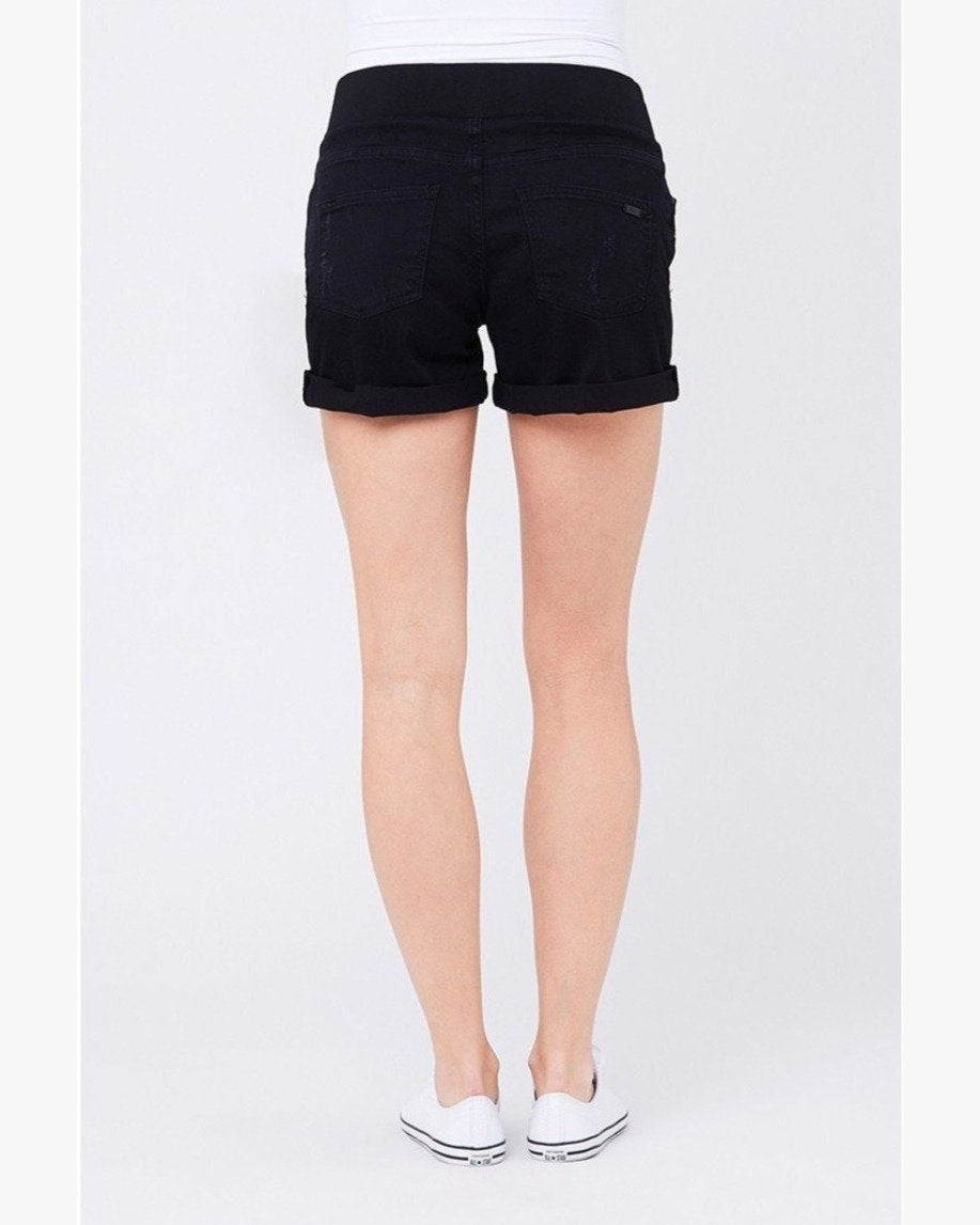 BAXTER BOYFRIEND SHORT - BLACK-YUM MUM TUM