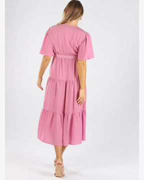 Cara Maternity Maxi Dress - Pink