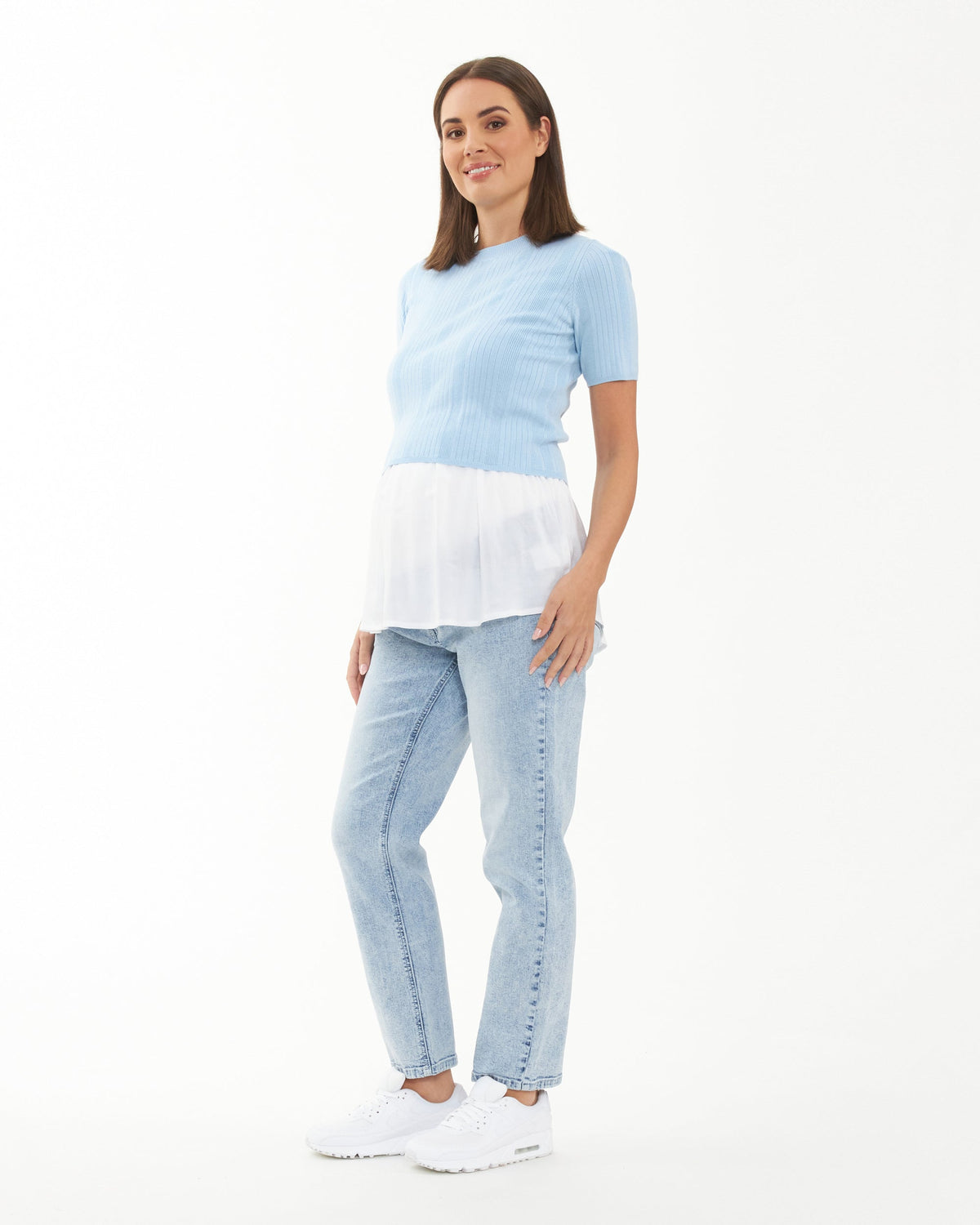Jazmin Nursing/Maternity Tee  Soft Pink – Nest and Sprout