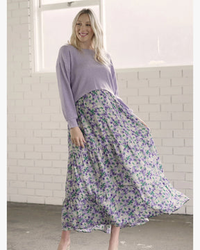 Lilliana Purple Flora Dress