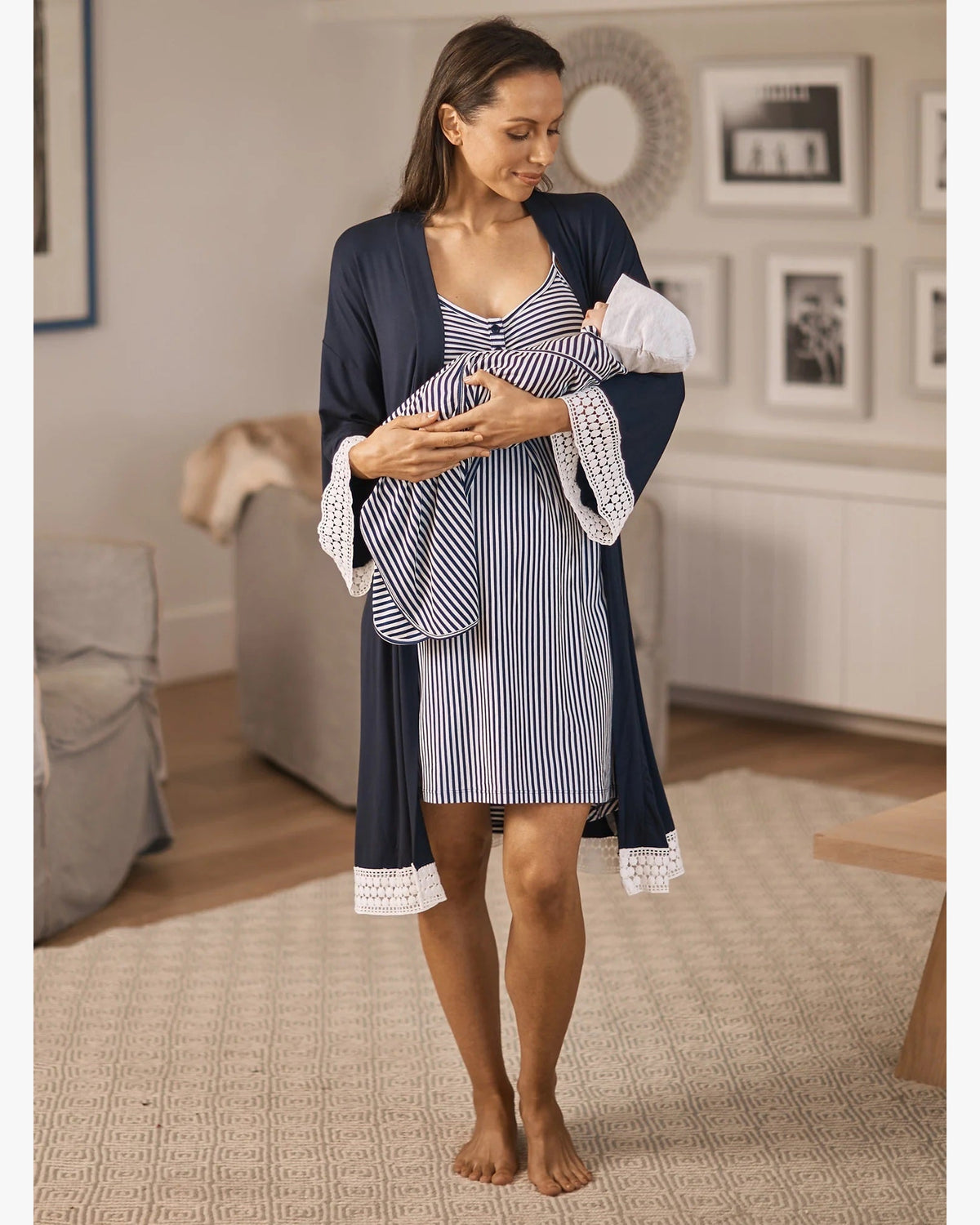 Trudy Super Mom Super Tired Maternity and Nursing Pajamas Set