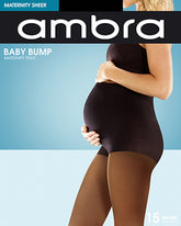 Baby Bump Maternity Tights - Sheer 15 Denier