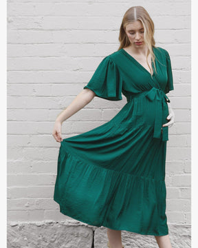 Cara Maternity Dress - Emerald
