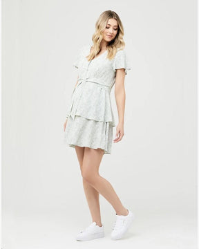 Lulu Layered Dress - Mint & White-YUM MUM TUM