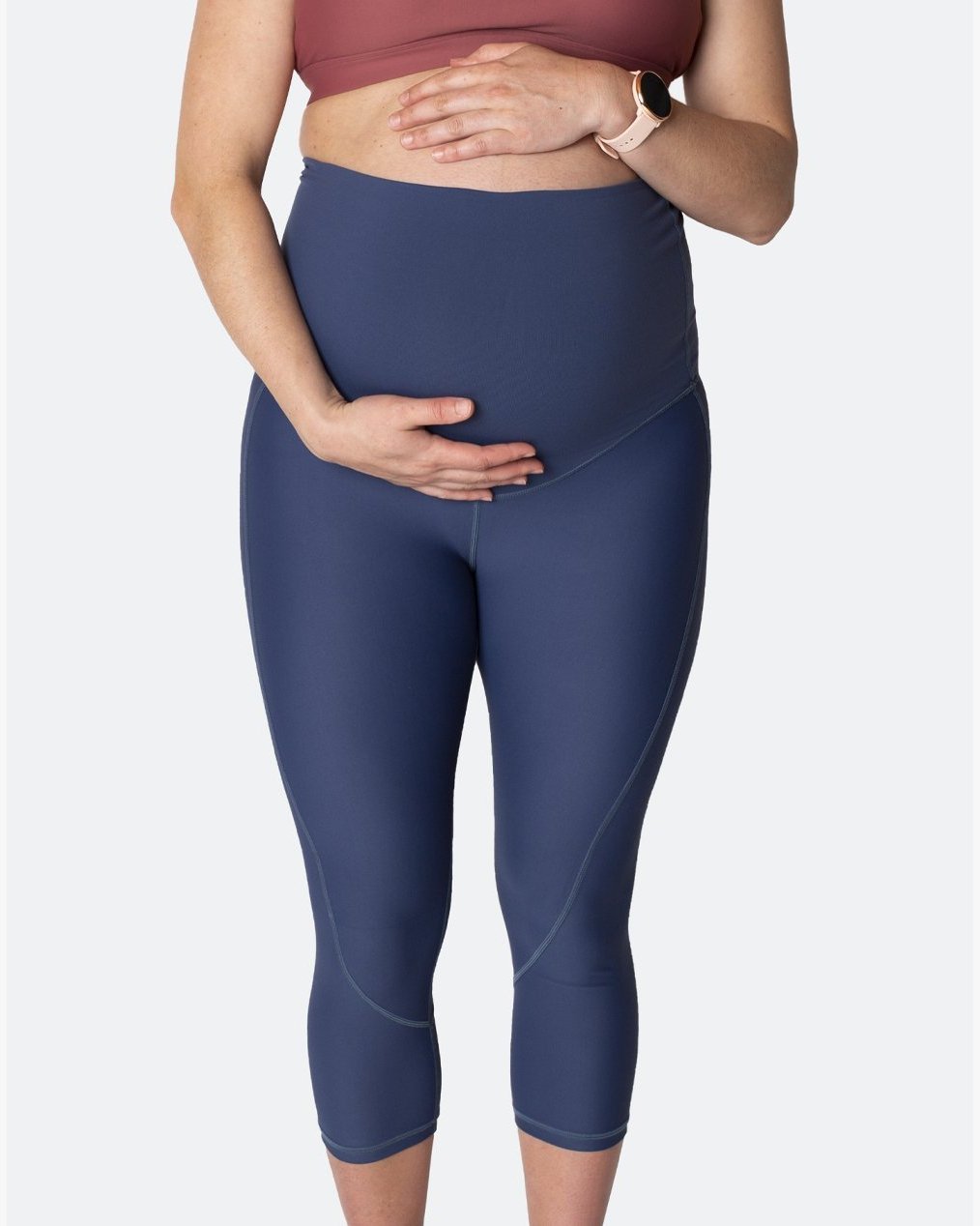 Maternity Leggings - Classic Full Length Blue
