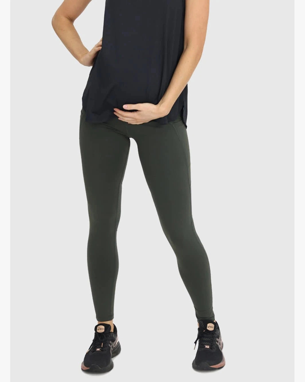 Maternity Leggings - Classic Full Length Blue