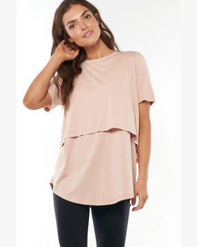 Me And You Nursing Tee - Pink Stone