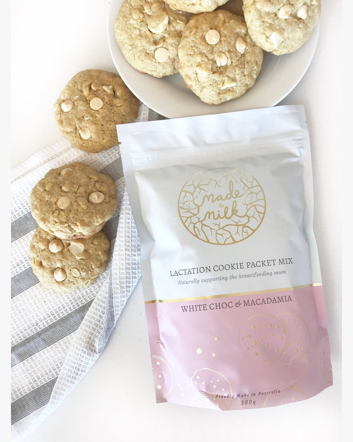 White Choc & Macadamia Nut Cookie Packet Mix-YUM MUM TUM